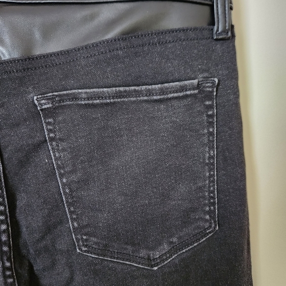 Abercrombie & Fitch | Curve Love Super Skinny Ankle High Rise Jeans Leather Trim - Picture 10 of 13